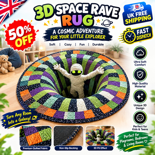Halloween rug ghost - 3d,