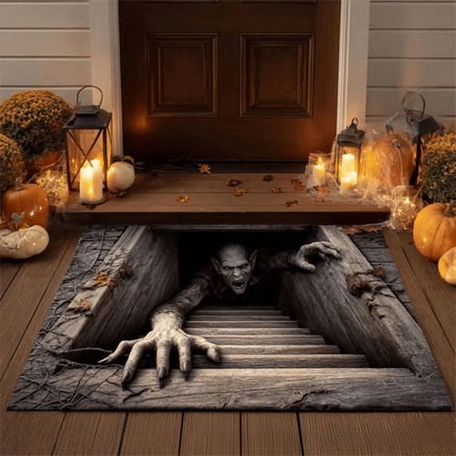 Halloween illusion door mat - 3d,