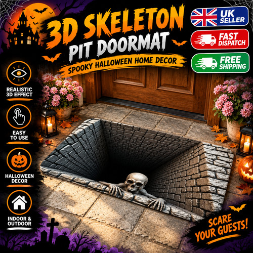 Halloween door mat - door,