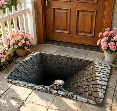 Halloween door mat optical - halloween, 3d