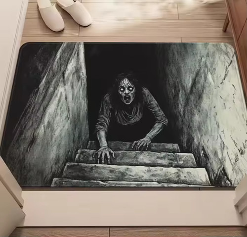 Halloween door mat optical - door, 3d