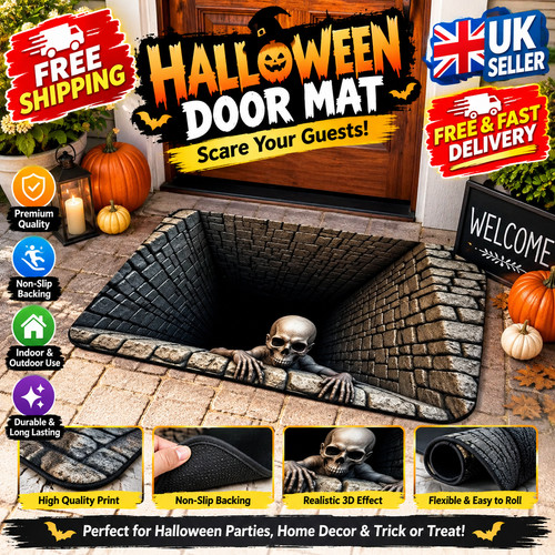 Halloween door mat optical - halloween,