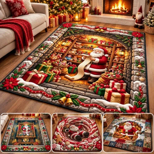 Christmas decorations rug - 3d,