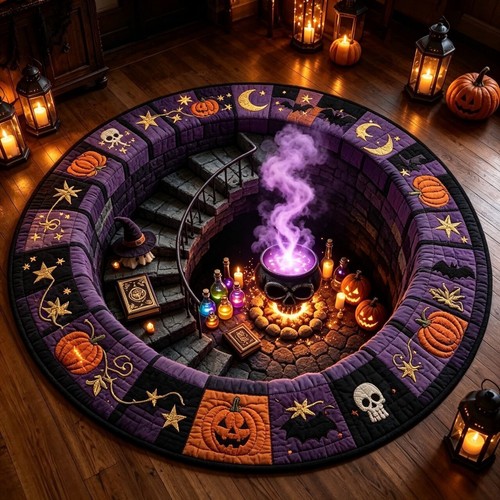 Skeleton halloween rug - 3d,