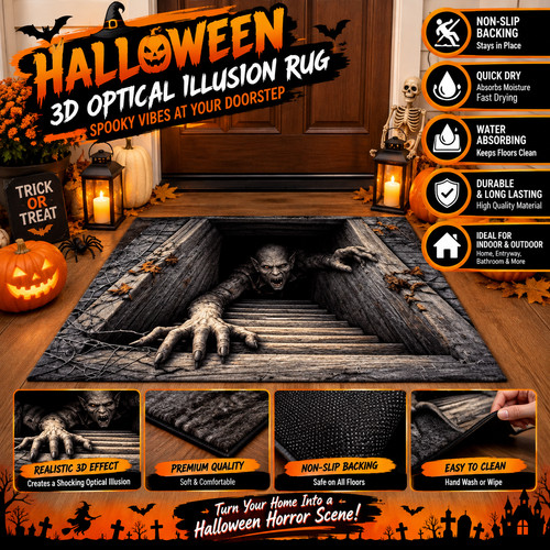 Halloween door mat optical - halloween,