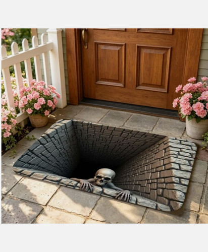 Halloween door mat optical - mat,