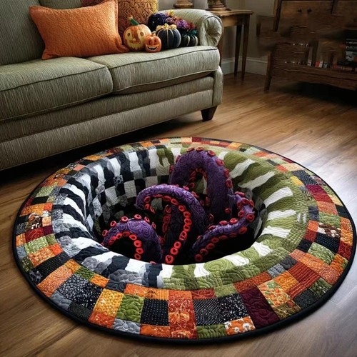 Halloween vortex round - halloween, rug