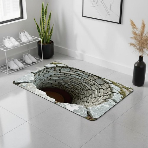 Optical illusion rug water - 3d,