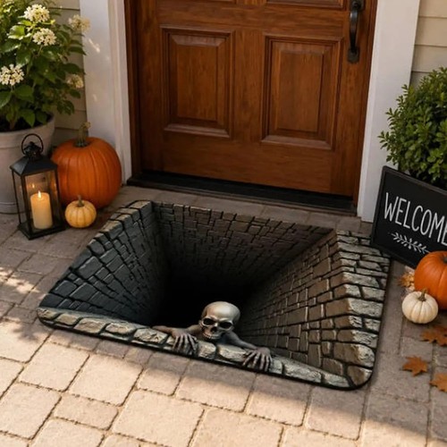 Halloween door mat optical - mat, 3d