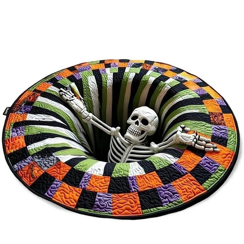 Halloween vortex round rug - halloween,