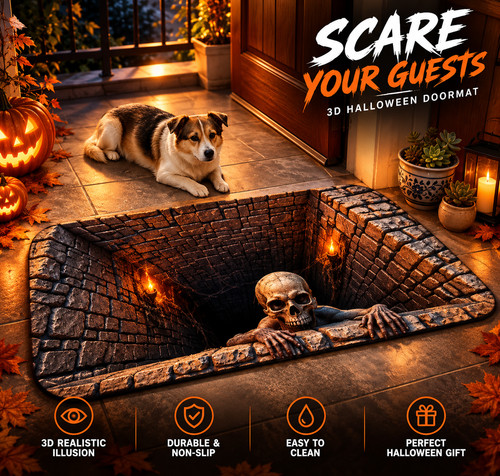 Halloween door mat optical - 3d,