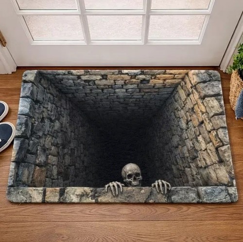 Halloween door mat optical - door, 3d