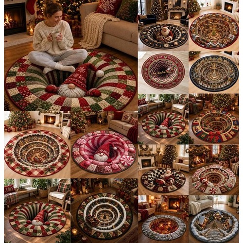 Christmas decorations rug - decorations, 3d