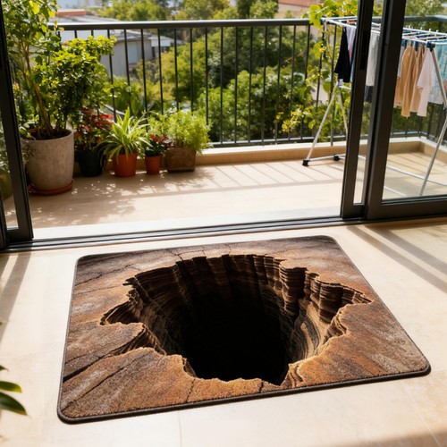 Optical illusion abyss - optical, door