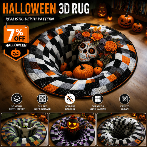Halloween rug with - halloween, 3d