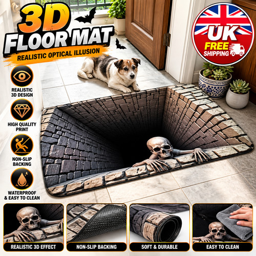 Halloween door mat optical - halloween, 3d